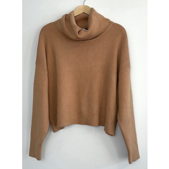 NWT Lulus Let's Cuddle Tan Cowl Neck Sweater - Picture 5 of 15